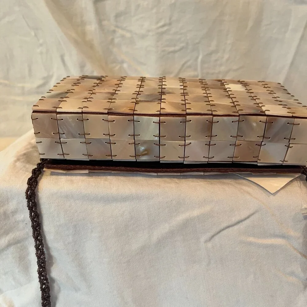 Uno Alla Volta -- Mother of Pearl Tiled Clutch -- New with Tags - Picture 6 of 11